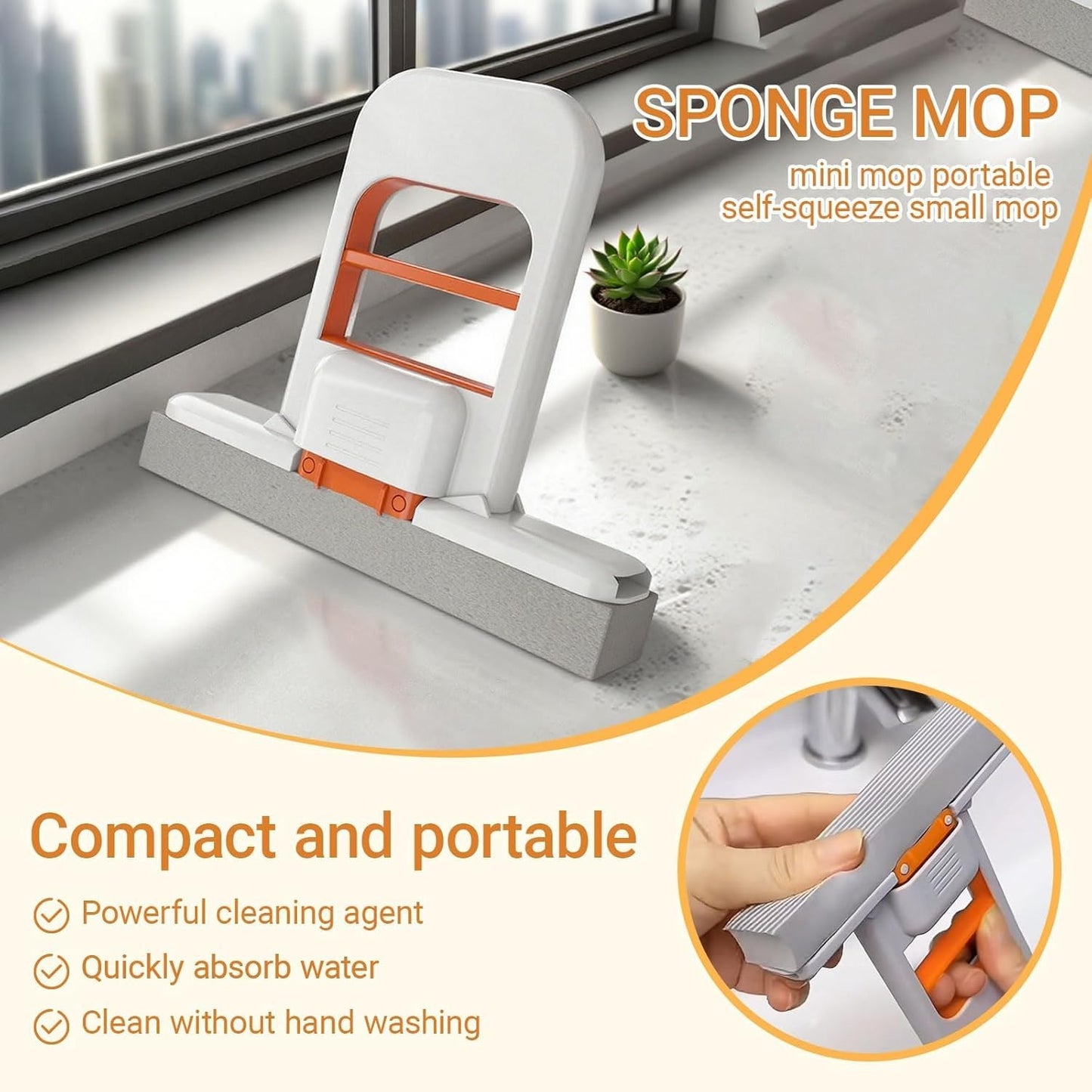 š§½ FoldiMop⢠Pocket Mop ā Big Clean in Small Size āØāFrom Desk to Sink ā The Foldable Mop That Does It All.ā