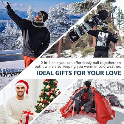 🧣 Unisex Woolen Cap Set – Ultimate Winter Comfort & Style