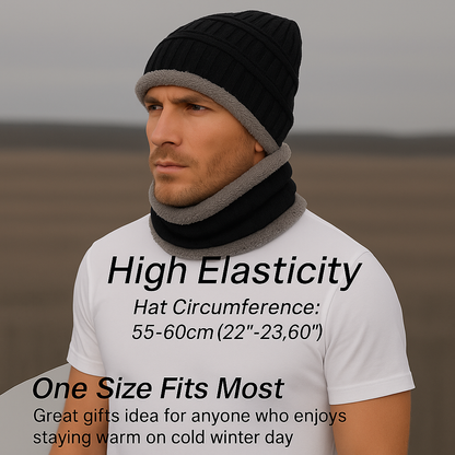 🧣 Unisex Woolen Cap Set – Ultimate Winter Comfort & Style
