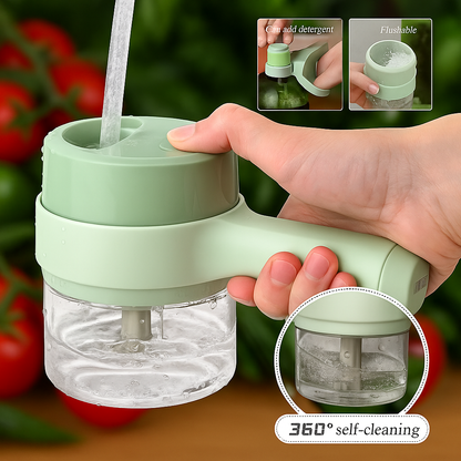 4-in-1 Portable Electric Vegetable Cutter – Cook Faster, Live Smarter!