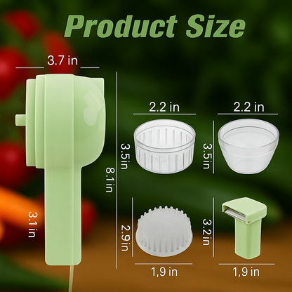 4-in-1 Portable Electric Vegetable Cutter – Cook Faster, Live Smarter!