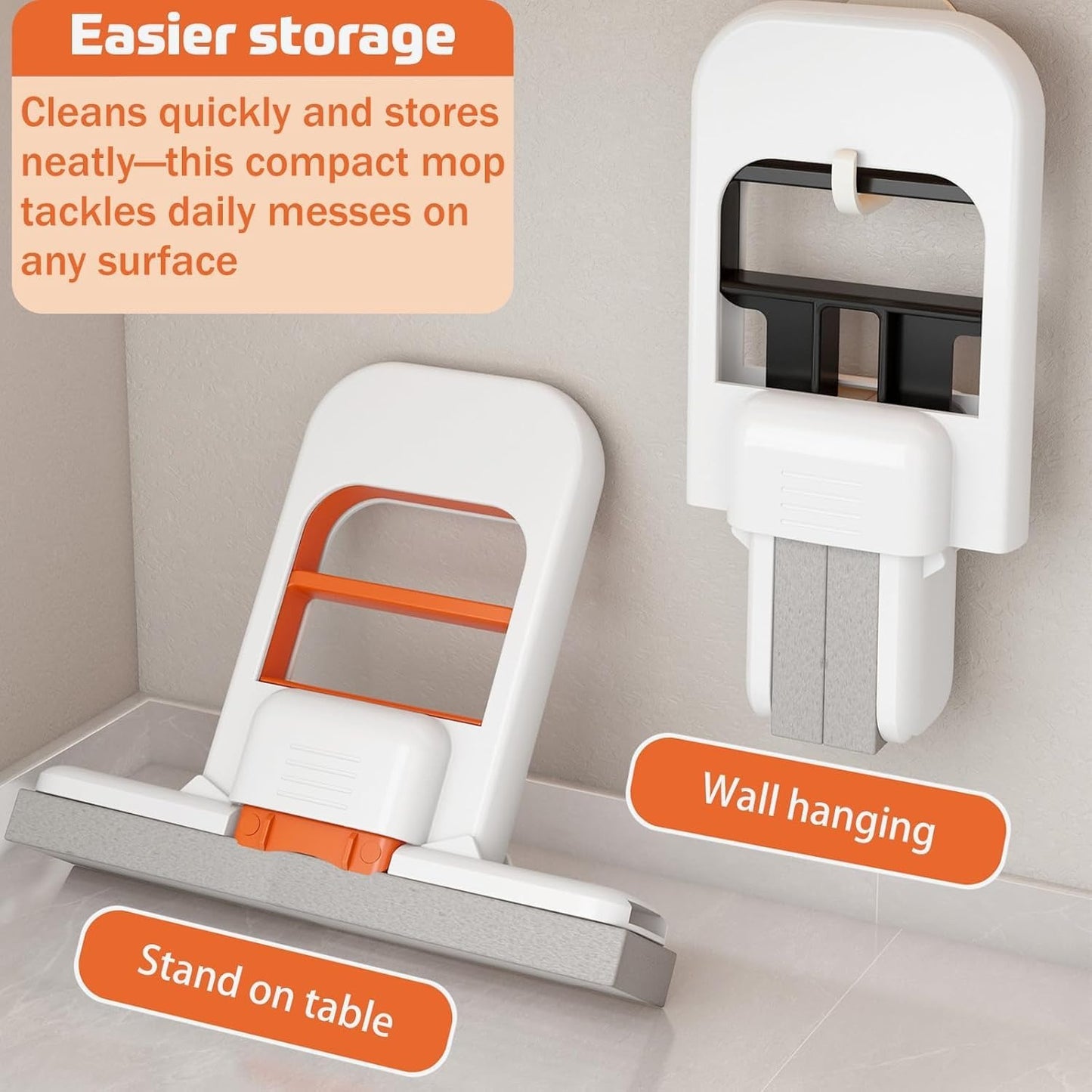 🧽 FoldiMop™ Pocket Mop – Big Clean in Small Size ✨“From Desk to Sink — The Foldable Mop That Does It All.”