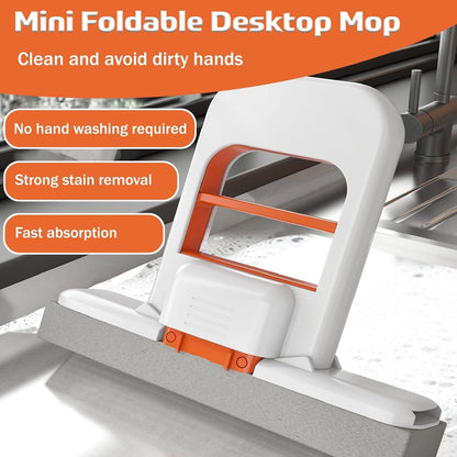 🧽 FoldiMop™ Pocket Mop – Big Clean in Small Size ✨“From Desk to Sink — The Foldable Mop That Does It All.”